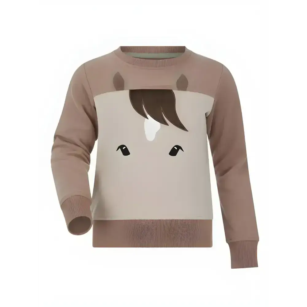 Lemieux Mini Pony Sweatshirt Stone-Jumpers-Lemieux-5-6 Years-Horsey Shopping