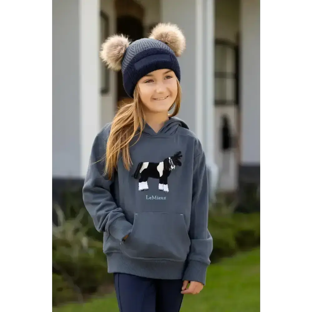 Lemieux Mini Romi Hoodie Petrol-Hoodies-Lemieux-5-6 years-Horsey Shopping