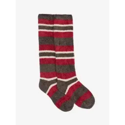 Lemieux Mini Sabrina Stripe Fluffies Ember-Riding Socks-Lemieux-UK Child Shoe 6-8-Ember-Horsey Shopping