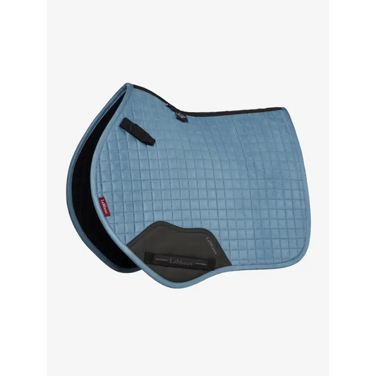 Lemieux Mini Suede Close Contact Square Ice Blue-Saddle Pads-Lemieux-Ice Blue-X-Small-Horsey Shopping