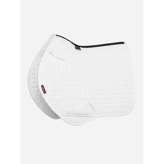 Lemieux Mini Suede Close Contact Square White-Saddle Pads-Lemieux-White-X-Small-Horsey Shopping