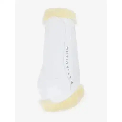 Lemieux Motionflex Dressage Boot with Fleece Edge White/Natural-Brushing Boots-Lemieux-Medium-White/Natural-Horsey Shopping
