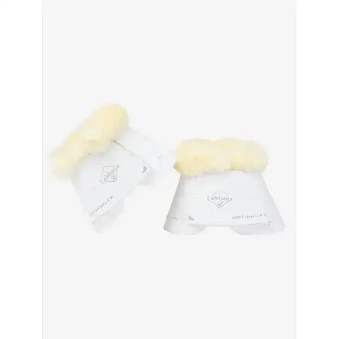 Lemieux Motionflex Over Reach Boot with Fleece Edge White/Natural-Over Reach Boots-Lemieux-Small-White/Natural-Horsey Shopping