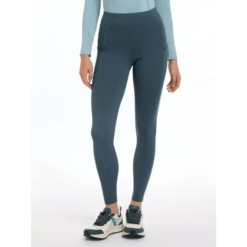 Lemieux Naomi Pull On Breeches Petrol-Riding Tights-Lemieux-UK 8-Horsey Shopping