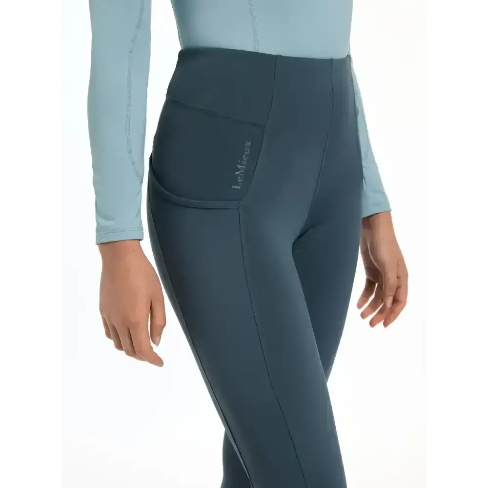 Lemieux Naomi Pull On Breeches Petrol-Riding Tights-Lemieux-UK 8-Horsey Shopping
