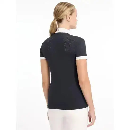 Lemieux Olivia Short Sleeve Show Shirt Navy-Show Shirts-Lemieux-UK 6-Navy-Horsey Shopping