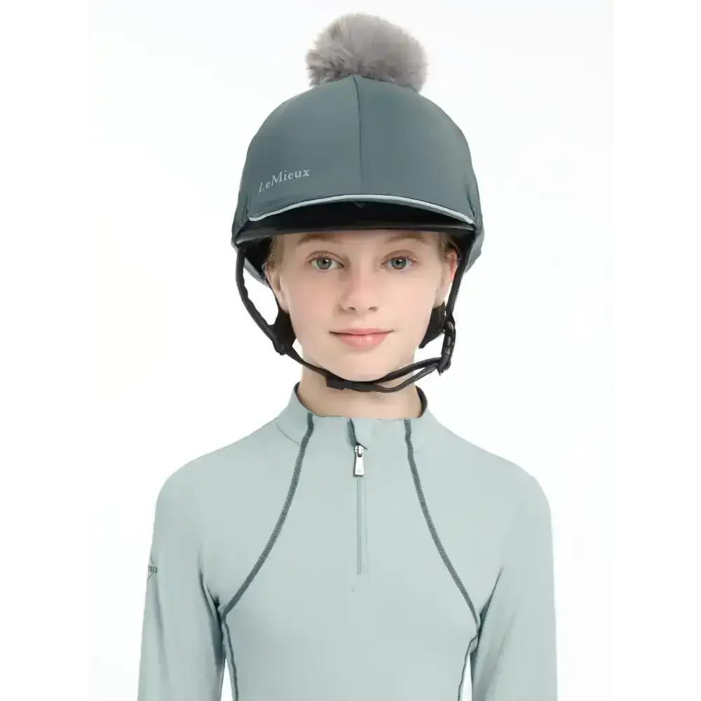 Lemieux Pippa Hat Silk Petrol-Hat Silks-Lemieux-Petrol-Horsey Shopping