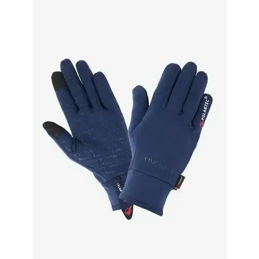 Lemieux Polartec Glove Navy-Riding Gloves-Lemieux-Medium-Navy-Horsey Shopping