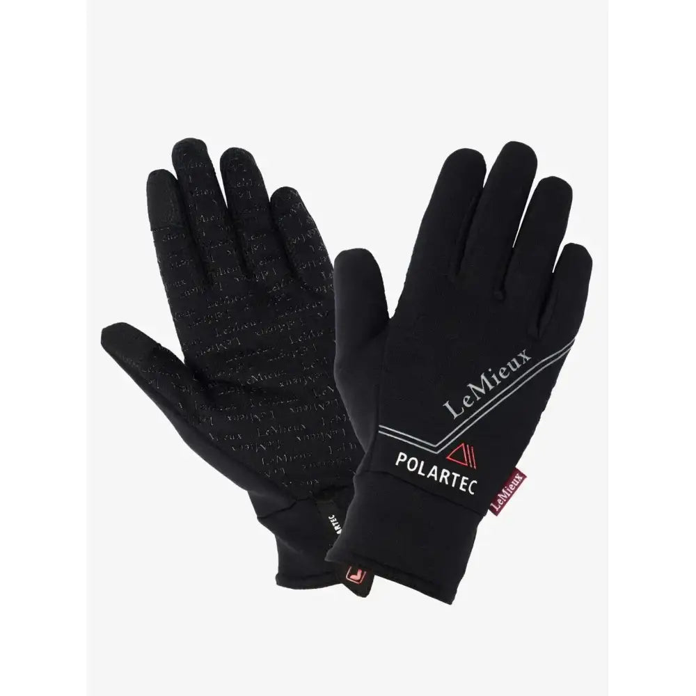 Lemieux Polartec Gloves Black-Riding Gloves-Lemieux-X-Small-Horsey Shopping
