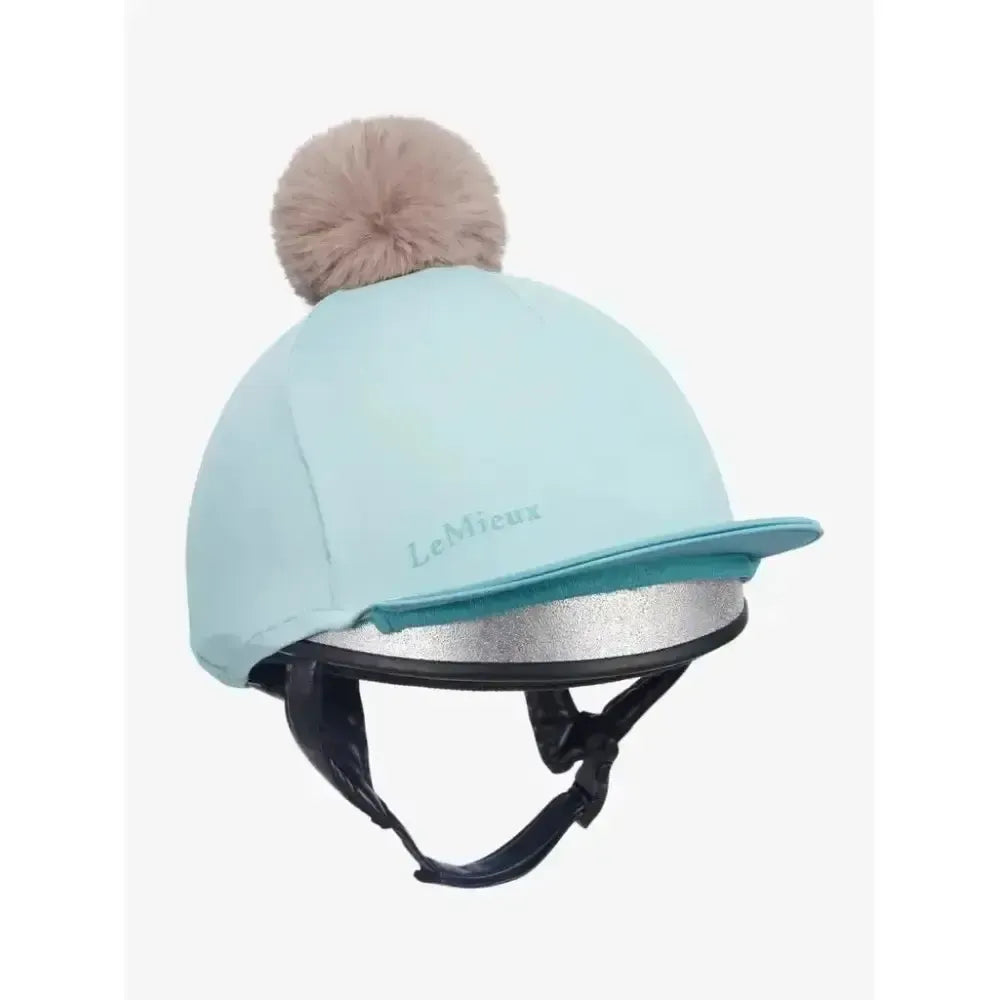 Lemieux Pom Hat Silk Aqua/Lagoon-Hat Silks-Lemieux-Aqua/Lagoon-One Size-Horsey Shopping