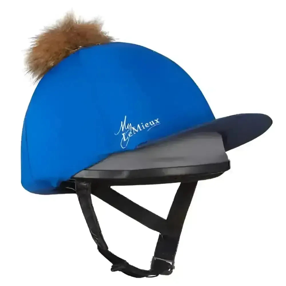 Lemieux Pom Hat Silk Benneton Blue-Hat Silks-Lemieux-Horsey Shopping