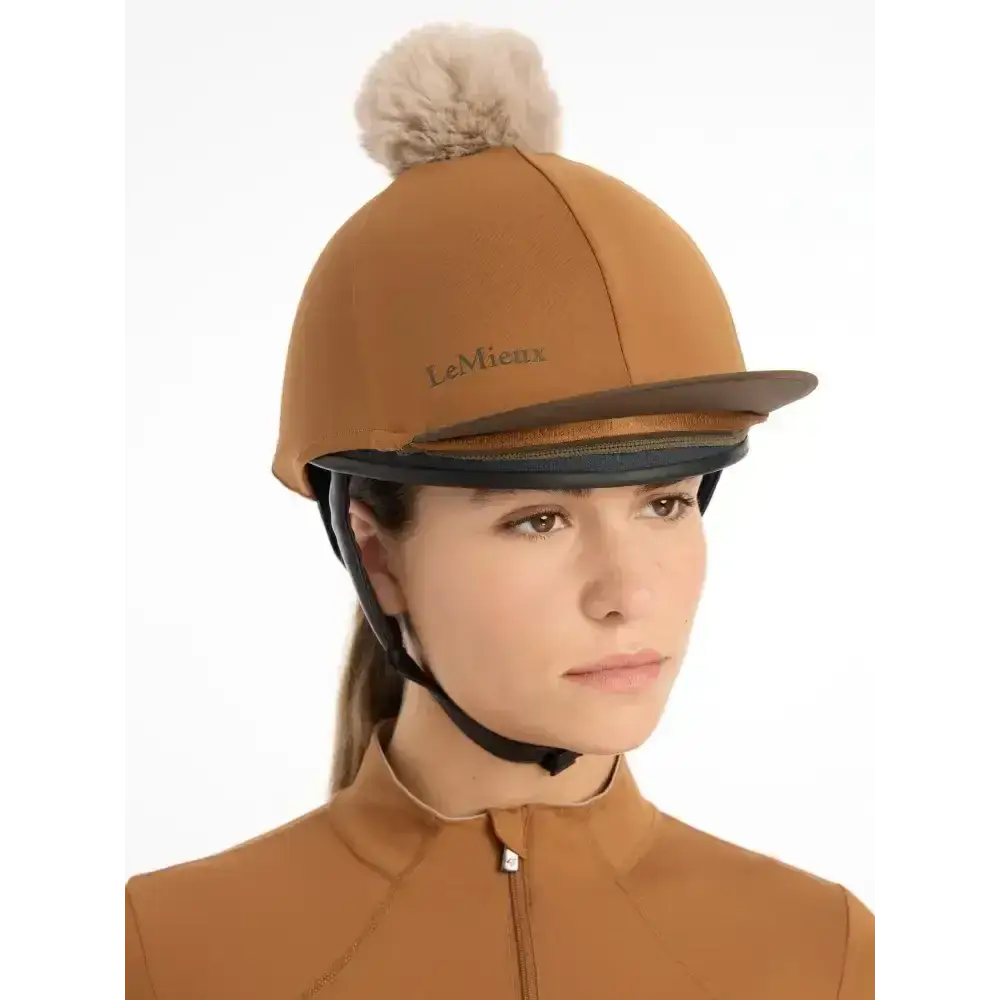 Lemieux Pom Hat Silk Ginger-Hat Silks-Lemieux-Ginger-Horsey Shopping