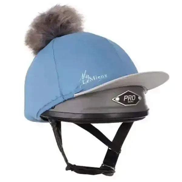 Lemieux Pom Hat Silk Ice Blue-Hat Silks-Lemieux-Horsey Shopping