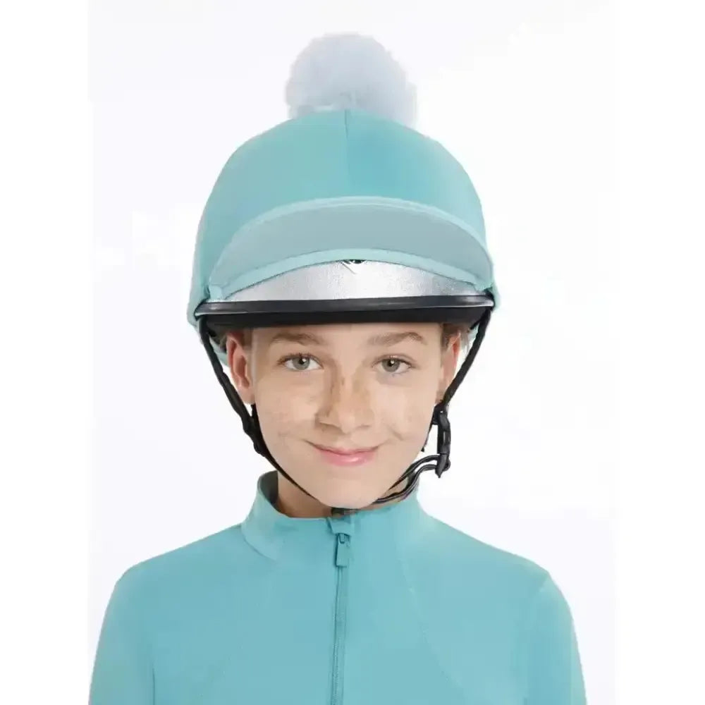 Lemieux Pom Hat Silk Lagoon/Aqua-Hat Silks-Lemieux-Lagoon/Aqua-One Size-Horsey Shopping