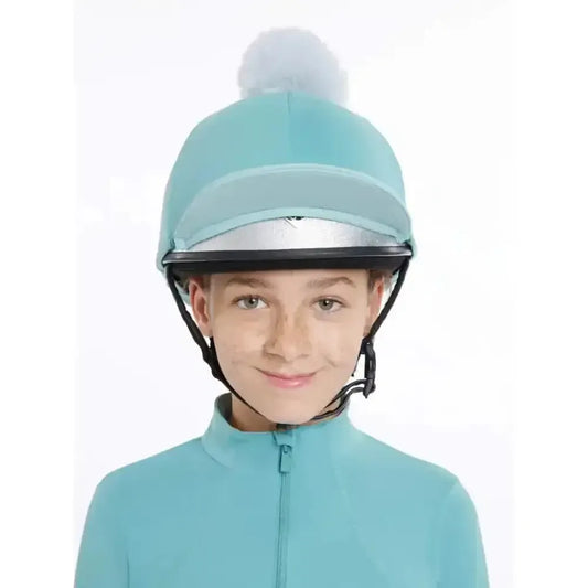 Lemieux Pom Hat Silk Lagoon/Aqua-Hat Silks-Lemieux-Lagoon/Aqua-One Size-Horsey Shopping