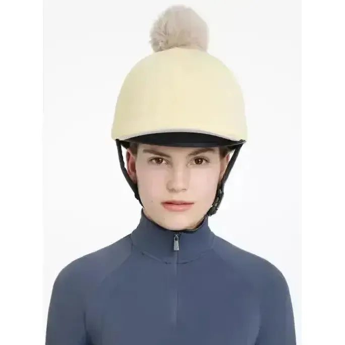 Lemieux Pom Hat Silk Mimosa/Stone-Hat Silks-Lemieux-Mimosa/Stone-One Size-Horsey Shopping