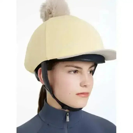 Lemieux Pom Hat Silk Mimosa/Stone-Hat Silks-Lemieux-Mimosa/Stone-One Size-Horsey Shopping