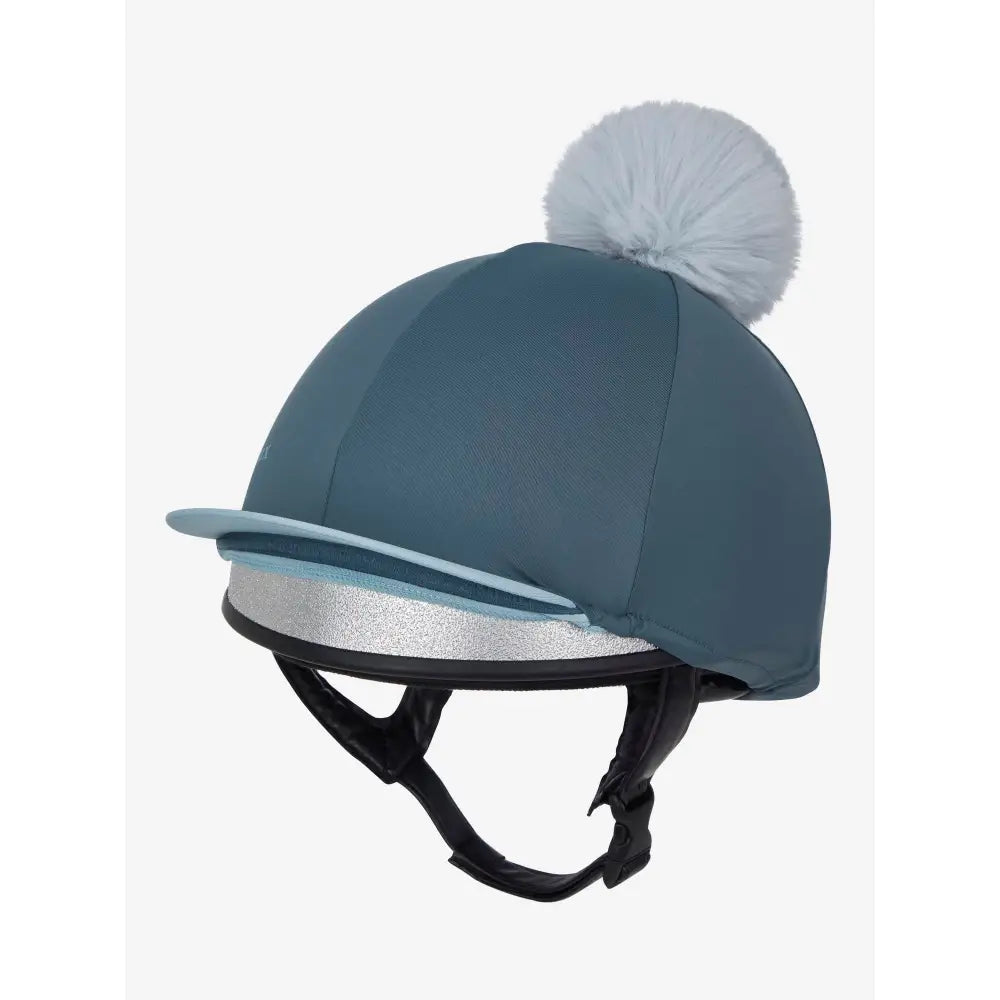 Lemieux Pom Hat Silk Petrol-Hat Silks-Lemieux-Petrol-Horsey Shopping