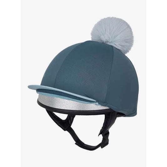 Lemieux Pom Hat Silk Petrol-Hat Silks-Lemieux-Petrol-Horsey Shopping