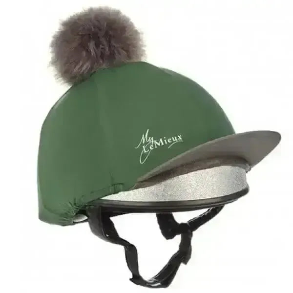 Lemieux Pom Hat Silks Hunter Green-Hat Silks-Lemieux-Horsey Shopping