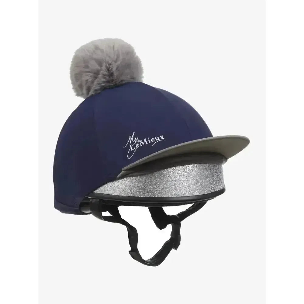 Lemieux Pom Hat Silks Navy / Grey-Hat Silks-Lemieux-Horsey Shopping