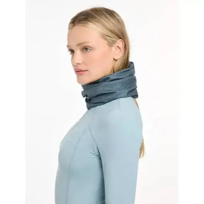 Lemieux Printed Stretch Snood Petrol-Snoods-Lemieux-Petrol-Horsey Shopping