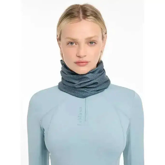 Lemieux Printed Stretch Snood Petrol-Snoods-Lemieux-Petrol-Horsey Shopping