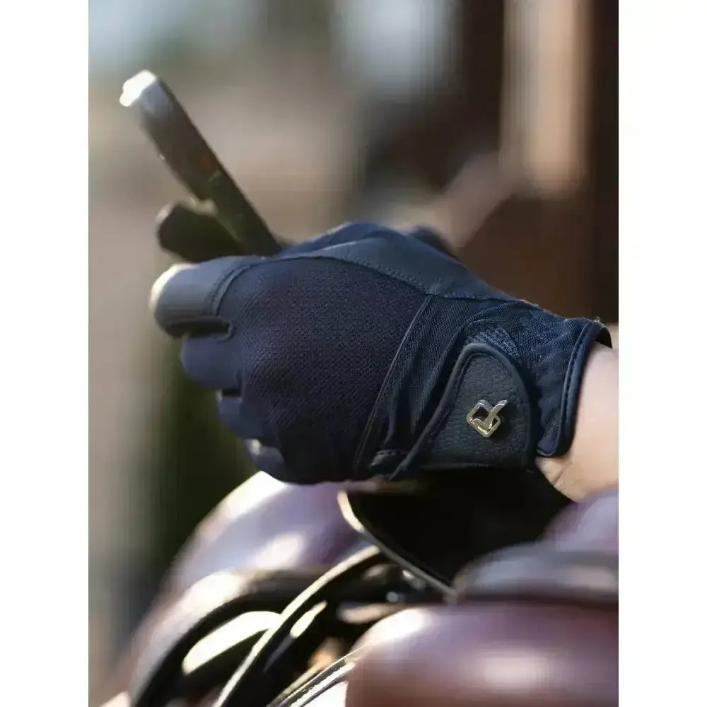 Lemieux Pro Mesh Riding Gloves-Riding Gloves-Lemieux-Navy-X Small-Horsey Shopping