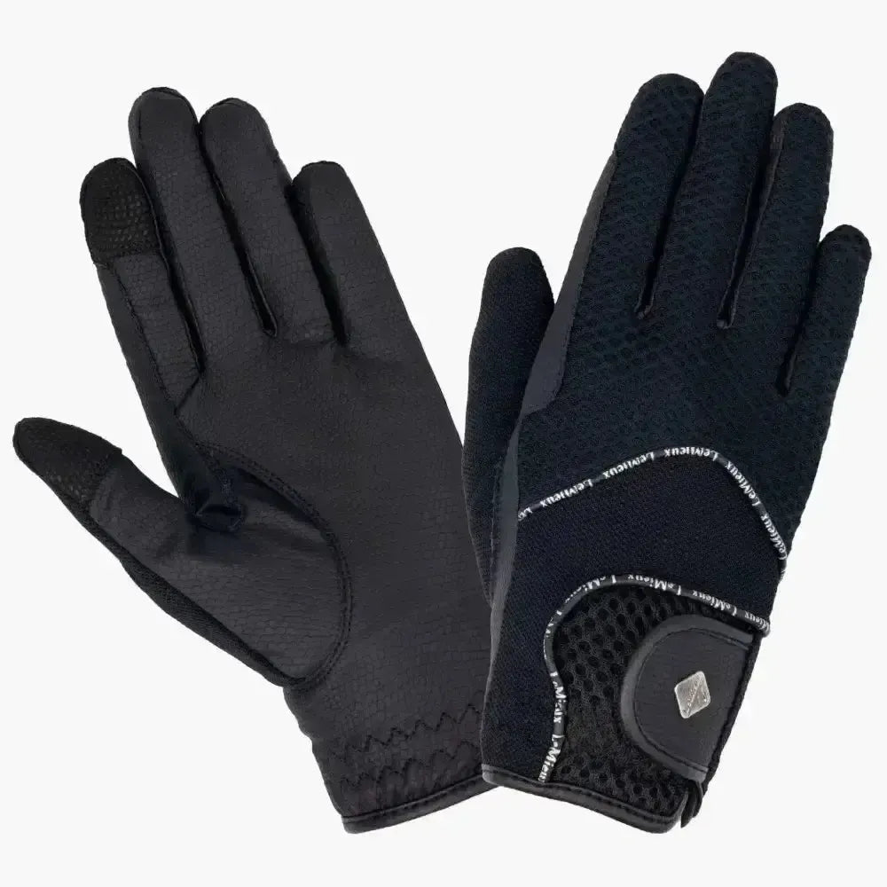 Lemieux Pro Touch 3D Mesh Riding Gloves-Riding Gloves-Lemieux-Black-X Small-Horsey Shopping