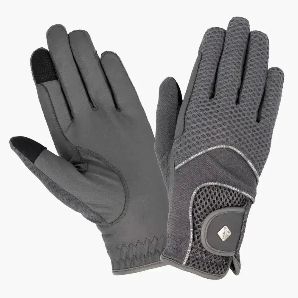 Lemieux Pro Touch 3D Mesh Riding Gloves-Riding Gloves-Lemieux-Grey-X Small-Horsey Shopping