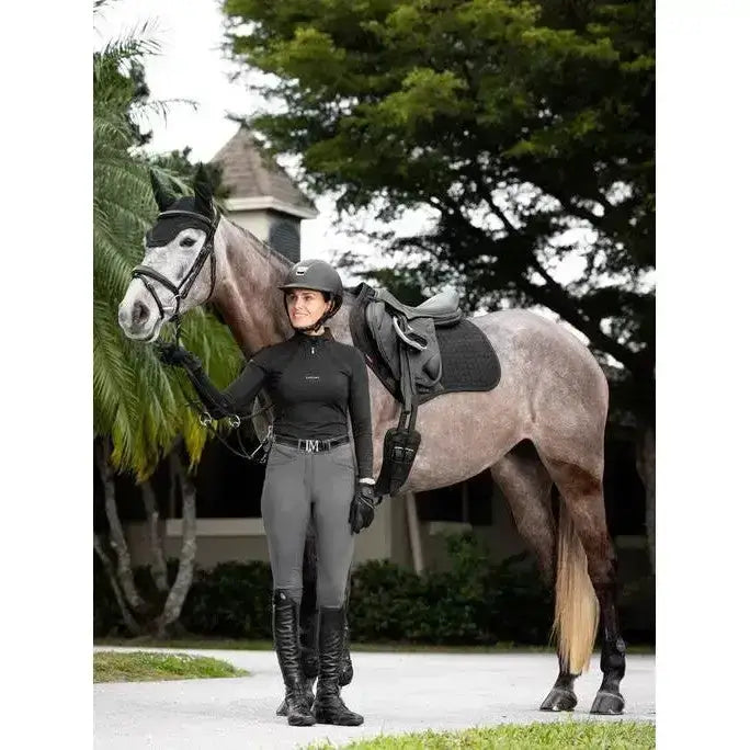 Lemieux ProSorb Plain 2 Pocket Close Contact Square Black-Saddle Pads-Lemieux-Large-Black-Horsey Shopping