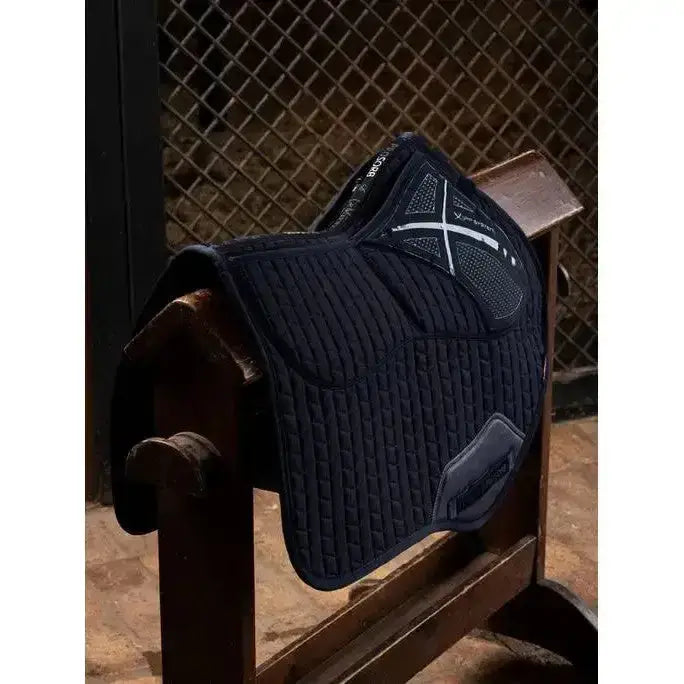 Lemieux ProSorb Plain 2 Pocket Close Contact Square Navy-Saddle Pads-Lemieux-Large-Navy-Horsey Shopping