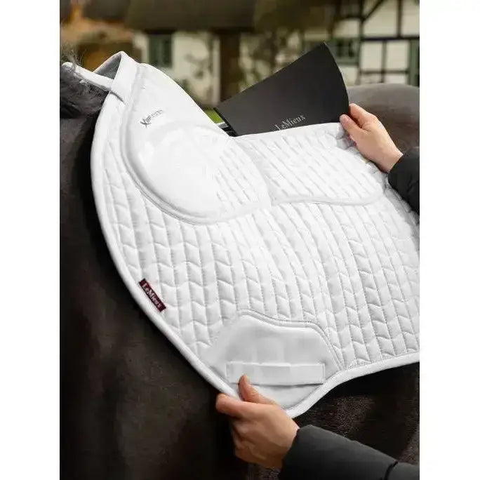Lemieux ProSorb Plain 2 Pocket Close Contact Square White-Saddle Pads-Lemieux-Large-White-Horsey Shopping