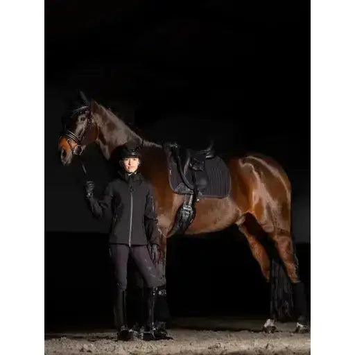 Lemieux ProSorb Plain 2 Pocket Dressage Square Black-Dressage Saddle Pads-Lemieux-Large-Black-Horsey Shopping