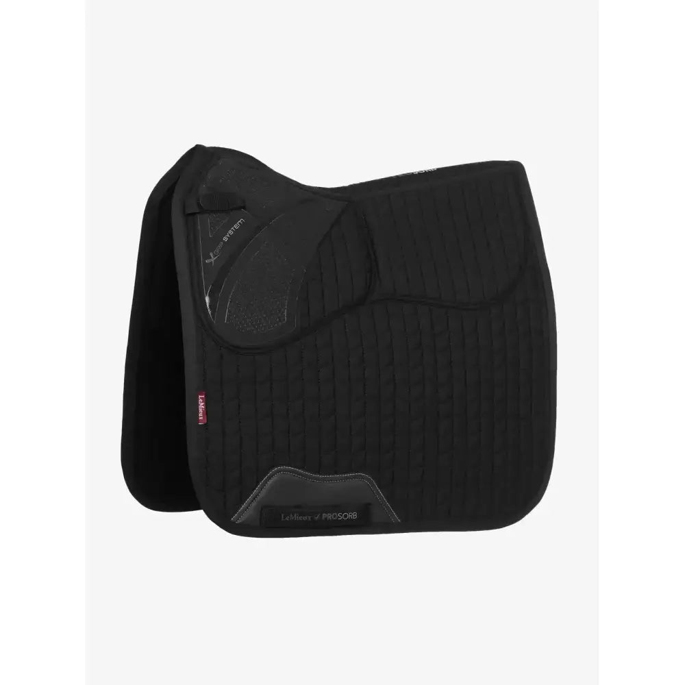 Lemieux ProSorb Plain 2 Pocket Dressage Square Black-Dressage Saddle Pads-Lemieux-Large-Black-Horsey Shopping