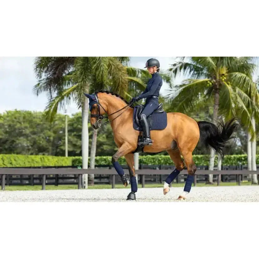 Lemieux ProSorb Plain 2 Pocket Dressage Square Navy-Dressage Saddle Pads-Lemieux-Large-Navy-Horsey Shopping