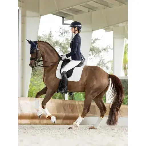 Lemieux ProSorb Plain 2 Pocket Dressage Square White-Dressage Saddle Pads-Lemieux-Large-White-Horsey Shopping