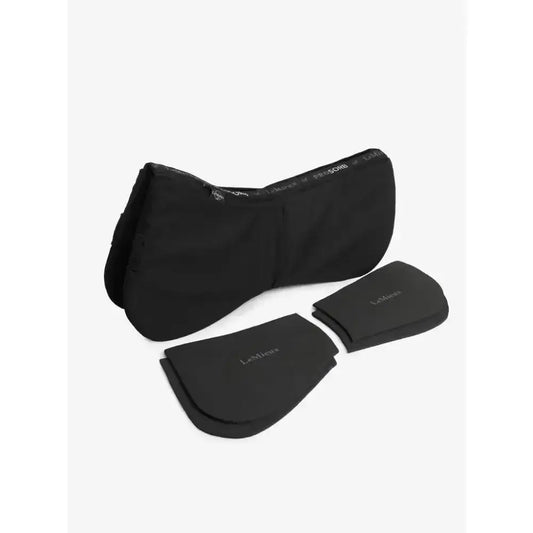 Lemieux ProSorb Plain 2 Pocket Half Pad Black-Corrective Saddle Pads-Lemieux-Medium-Black-Horsey Shopping
