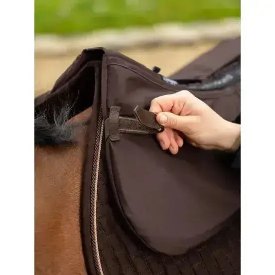 Lemieux ProSorb Plain 2 Pocket Half Pad Brown-Corrective Saddle Pads-Lemieux-Medium-Brown-Horsey Shopping