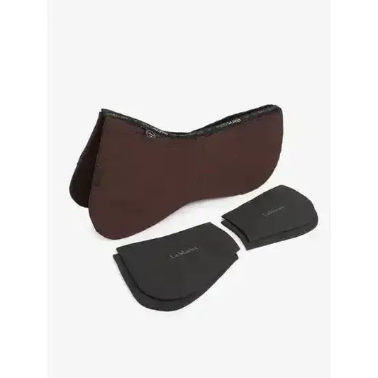 Lemieux ProSorb Plain 2 Pocket Half Pad Brown-Corrective Saddle Pads-Lemieux-Medium-Brown-Horsey Shopping