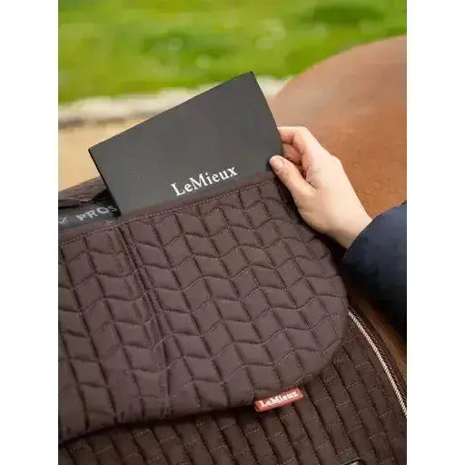Lemieux ProSorb Plain 3 Pocket Quilted Half Pad Brown-Corrective Saddle Pads-Lemieux-Medium-Brown-Horsey Shopping
