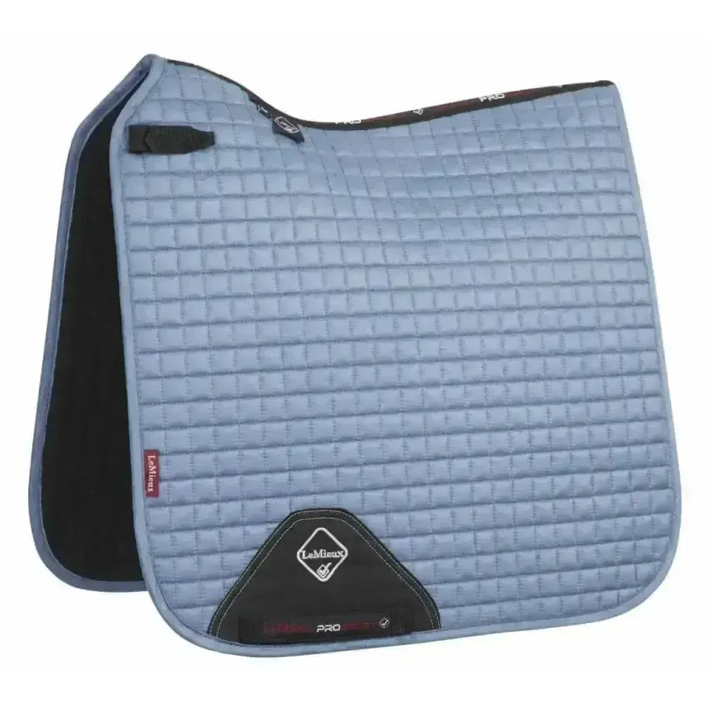 Lemieux Prosport Suede Dressage Square Ice Blue-Dressage Saddle Pads-Lemieux-Large-Horsey Shopping