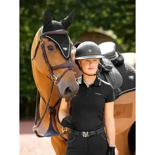 Lemieux Puissance Fly Hood Black-Horse Ear Bonnets-Lemieux-Medium-Black-Horsey Shopping