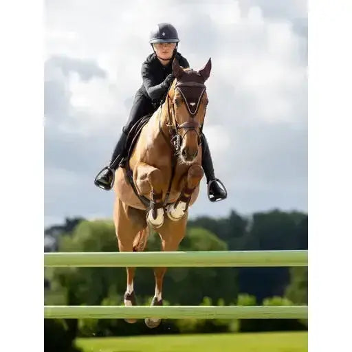 Lemieux Puissance Fly Hood Brown-Horse Ear Bonnets-Lemieux-Medium-Brown-Horsey Shopping