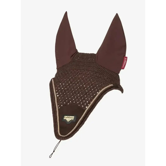 Lemieux Puissance Fly Hood Brown-Horse Ear Bonnets-Lemieux-Medium-Brown-Horsey Shopping