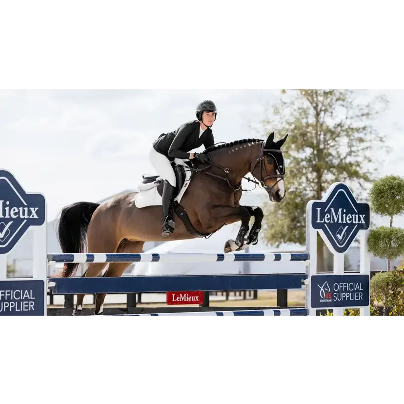 Lemieux Puissance Suede CC Pad White-Saddle Pads-Lemieux-White-Small/Medium-Horsey Shopping