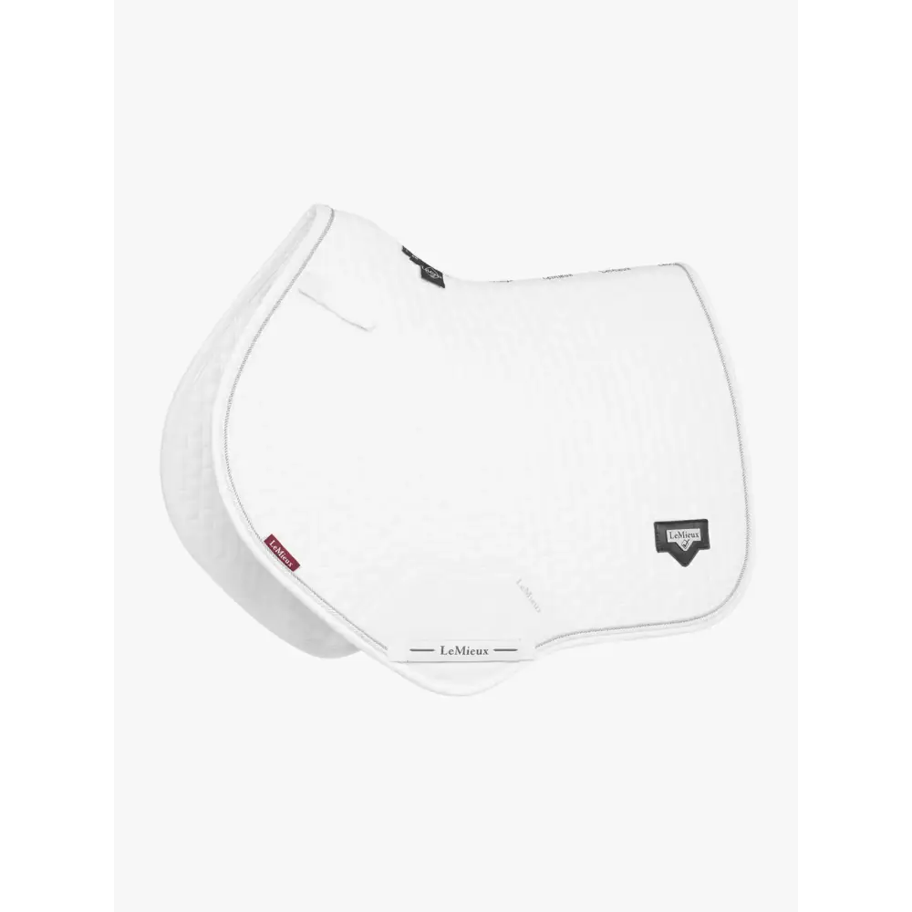 Lemieux Puissance Suede CC Pad White-Saddle Pads-Lemieux-White-Small/Medium-Horsey Shopping