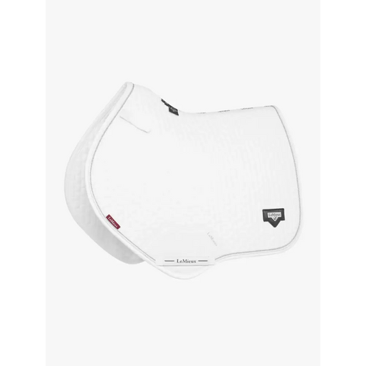 Lemieux Puissance Suede CC Pad White-Saddle Pads-Lemieux-White-Small/Medium-Horsey Shopping