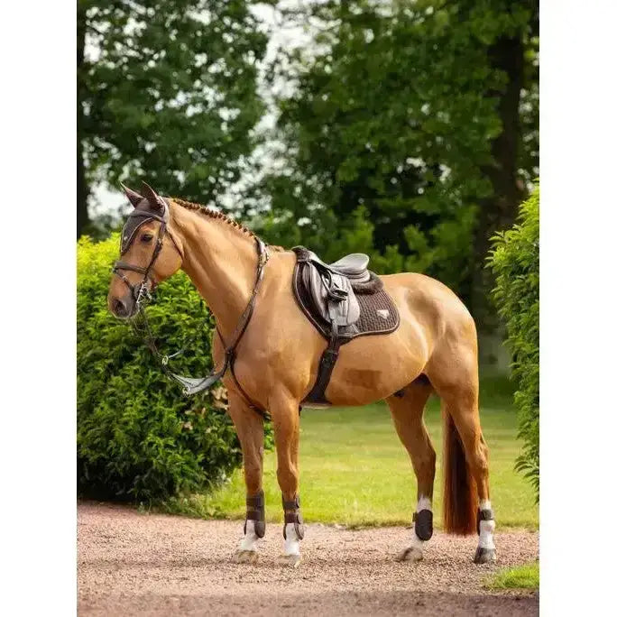 Lemieux Puissance Suede Close Contact Square Brown-Saddle Pads-Lemieux-Small/Medium-Brown-Horsey Shopping