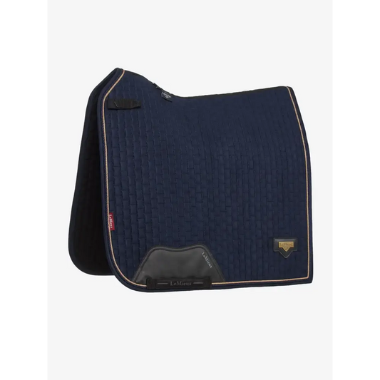 Lemieux Puissance Suede Dressage Pad Navy-Dressage Saddle Pads-Lemieux-Navy-Small/Medium-Horsey Shopping